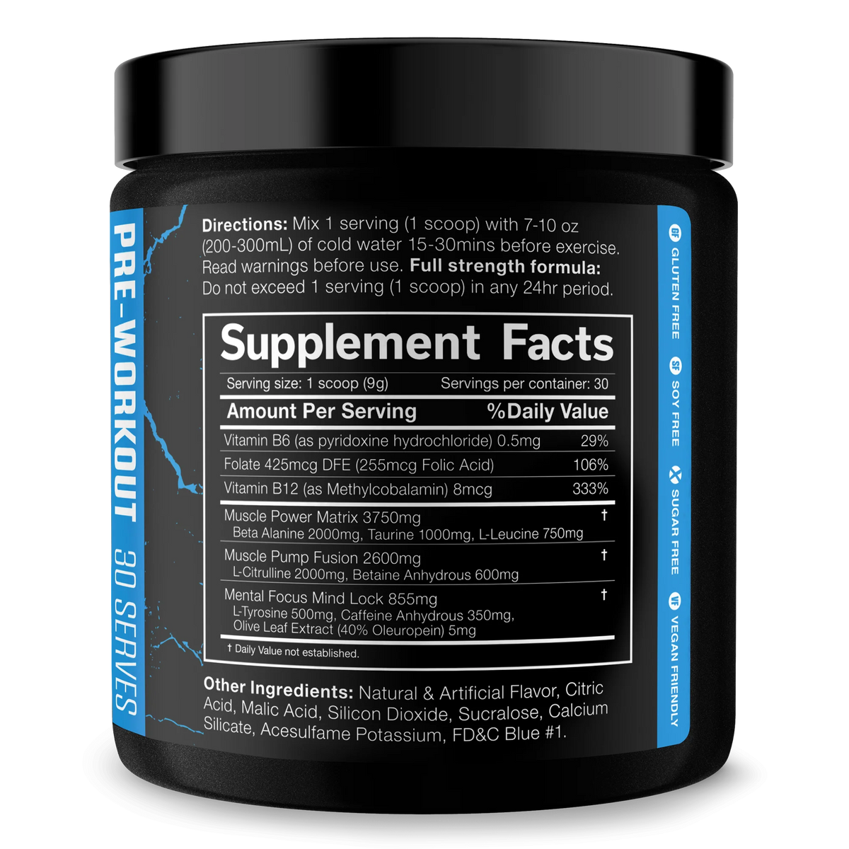 JNX Sports The Shadow Pre Entreno 30 Servicios informacion nutricional