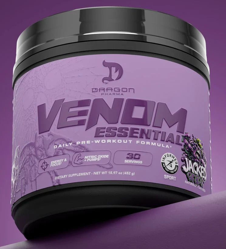 Dragon Pharma Venom Essential Pre Entreno 30 Servicios Jacked Grape