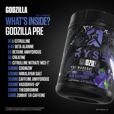 Ryse Godzilla Pre Entreno 40/20 Servicios Ryse Godzilla Pre Entreno 4020 Servicios informacion nutricional 3