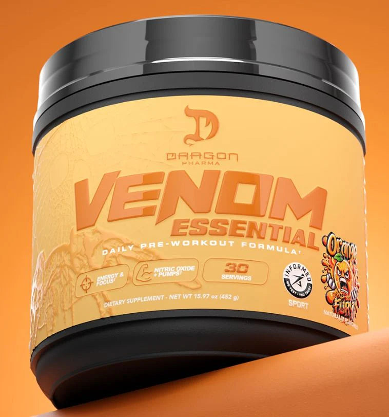 Dragon Pharma Venom Essential Pre Entreno 30 Servicios Orange Fury