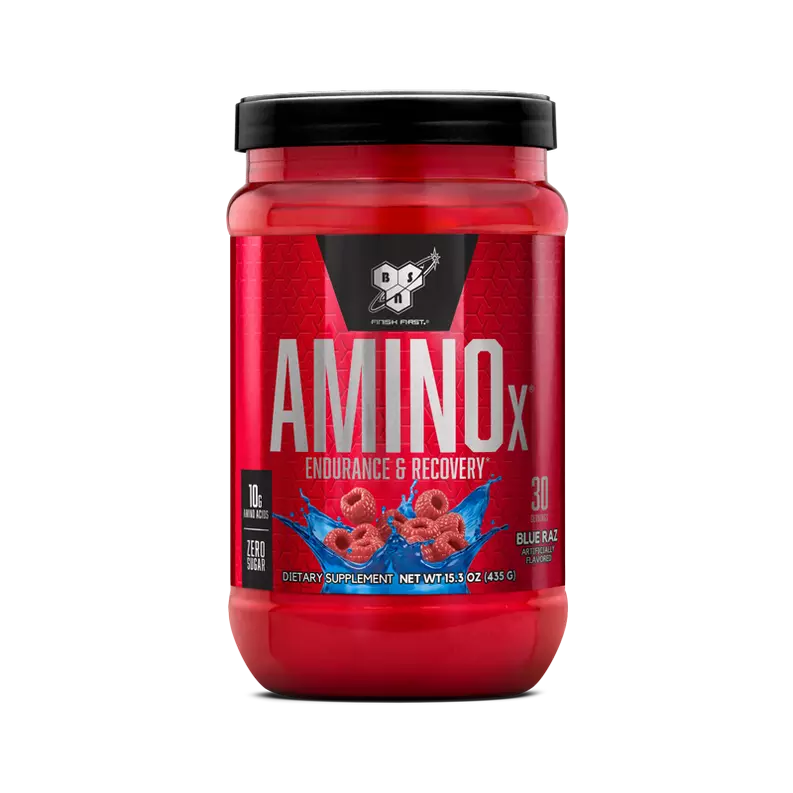 BSN Amino X 30 Servicios. Aminoácidos mora azul