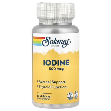 Solaray Iodine (Yodo) 500mcg, 30 Capsulas Vegetales