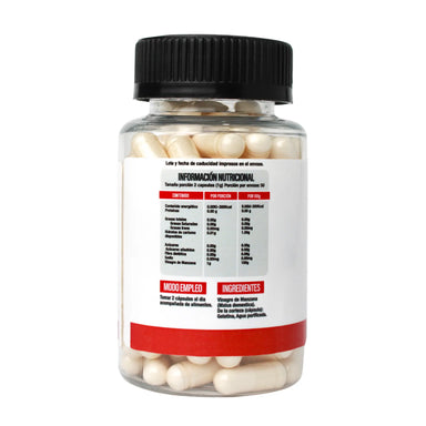 Superlabs Nutrition Vinagre de Manzana 500 mg 100 Capsulas Informacion nutricional