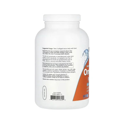 Now Foods Omega 3 Fish Oil 1000mg 180 EPA/120 DHA 500 Softgel portada 2