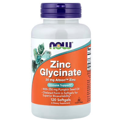 Now Foods Zinc Glycinate 120 Softgels