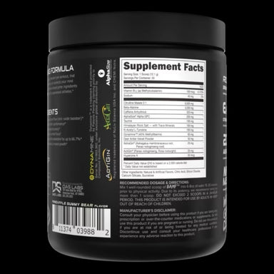Bucked Up Bamf Pre Entreno 30 Servicios Informacion nutricional