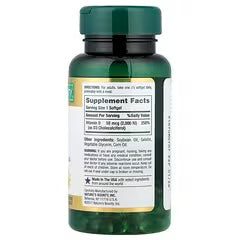Nature's Bounty D3 50mcg (2000IU) 150 capsulas Informacion nutricional