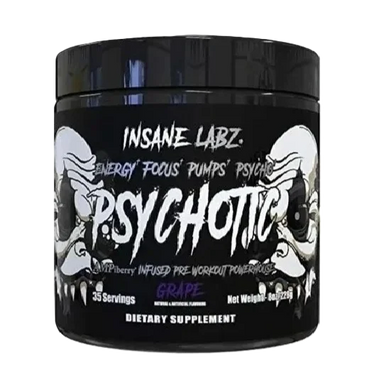 Insane Labz Psychotic Black Pre Entreno 35 Servicios uva