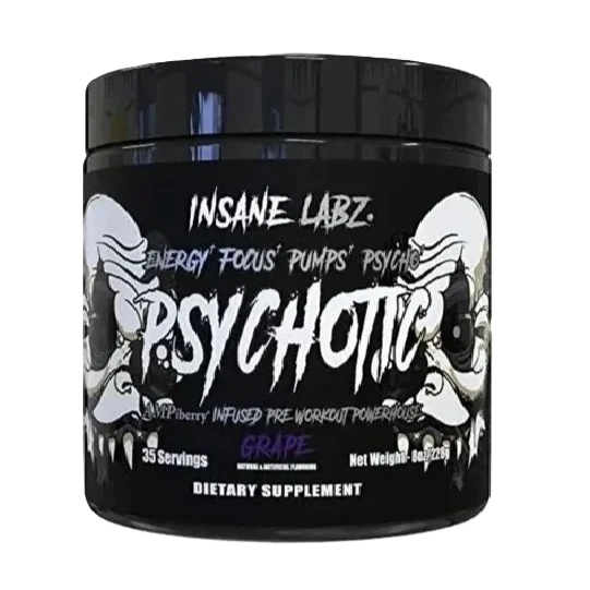 Insane Labz Psychotic Black Pre Entreno 35 Servicios uva
