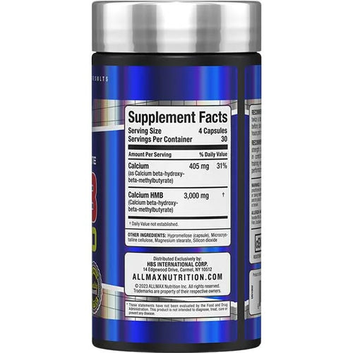 Allmax Hmb 3000 120 Capsulas informacion nutricional
