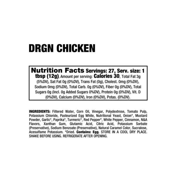 Dragon Pharma Dips DRGN Chicken Informacion nutricional 2