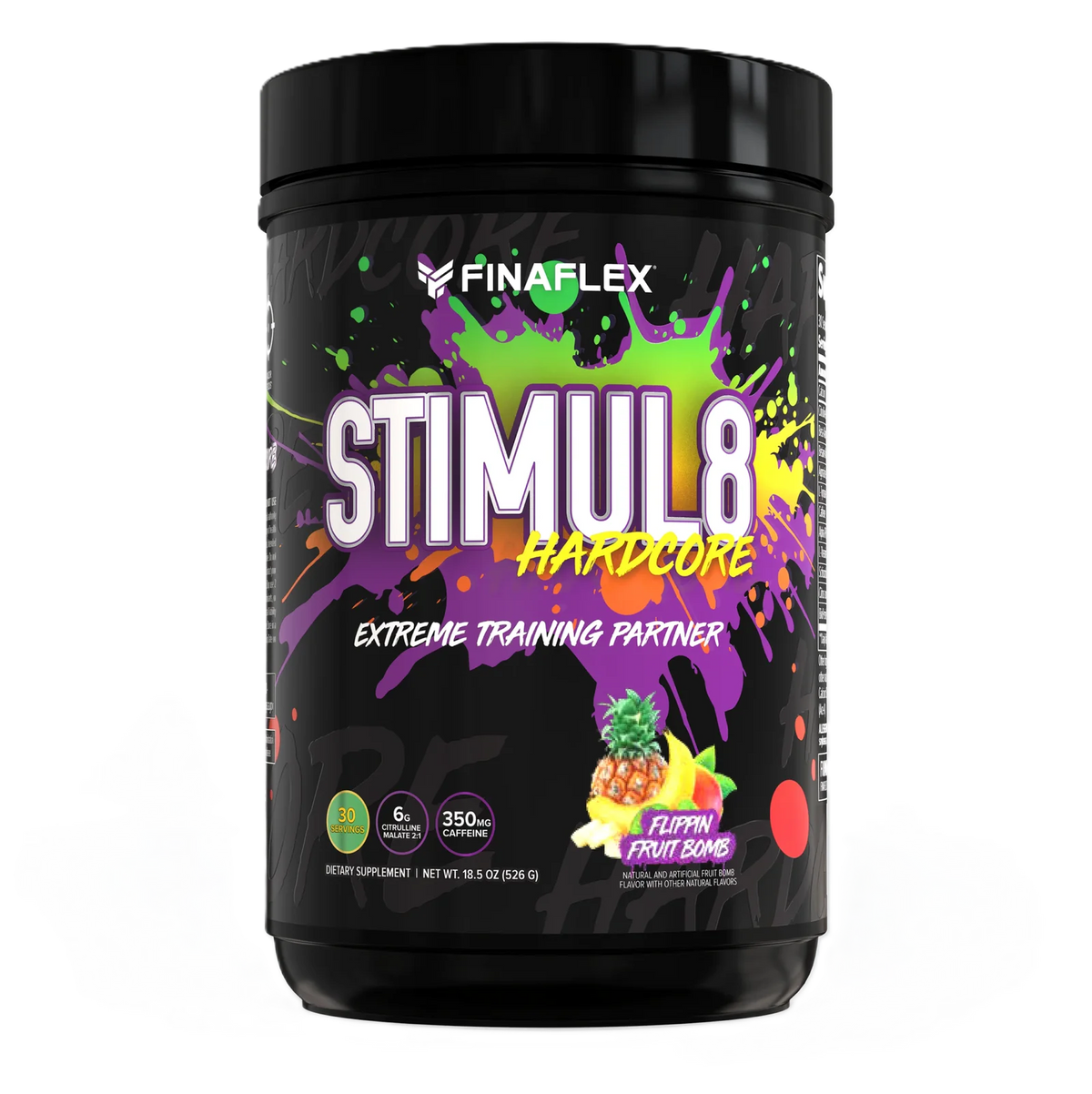 Finaflex Stimul8 Hardcore EX 30 Servicios Pre entreno Flippin fruit bomb