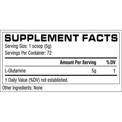 Cellucor Glutamina Cor-performance 50 servicios 350 gramos informacion nutricional
