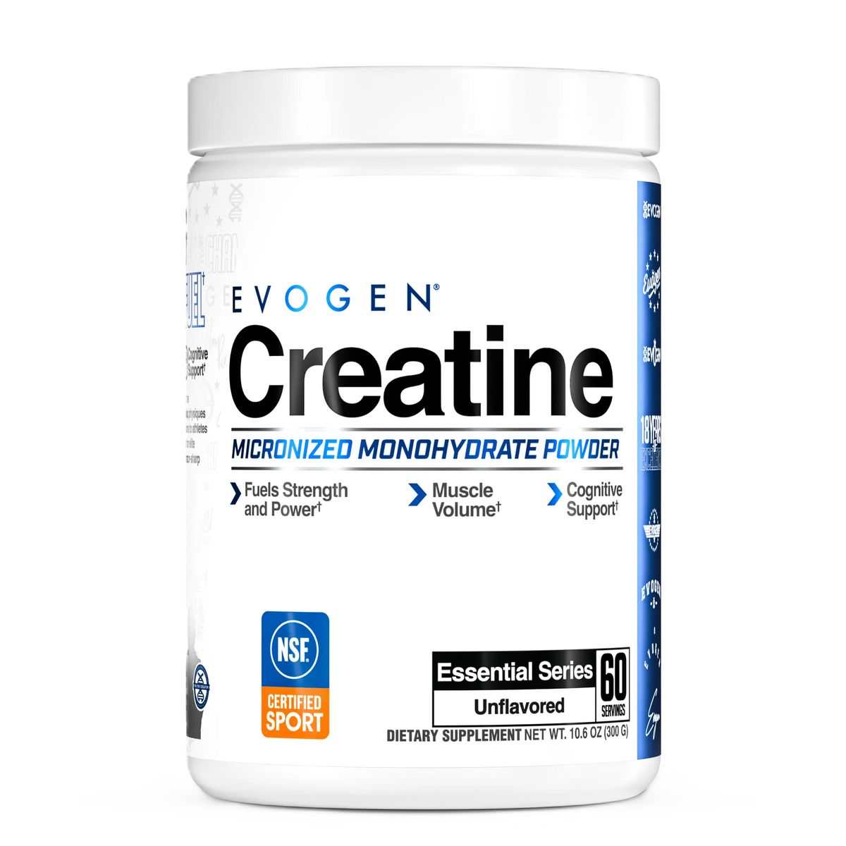Evogen Creatina 300gr 60 Servicios informacion portada