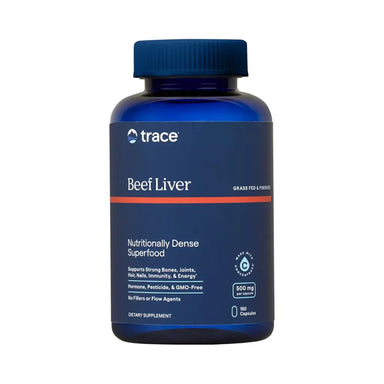 Trace Minerals Beef Liver. Suplemento de Higado De Res 500mg 180 Capulas