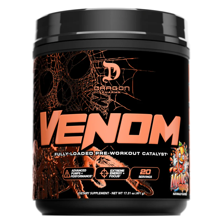 Dragon Pharma Venom 20 Servicios Fully Loaded Pre-Workout Manic Mango