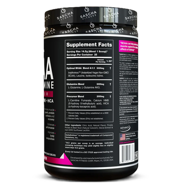 Sascha Fitness Bcaa 25 Servicios informacion nutricional