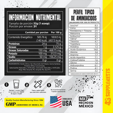 43 Supplement Zero Proteina 1kg 31 Servicios Informacion nutricional