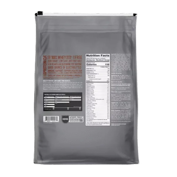 Isopure Proteina Low Carbs 7.5Lbs 103 servicios Chocolate Informacion nutricional