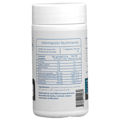 Essentials Aceite De Krill Omega 3 60 Capsulas informacion nutricional