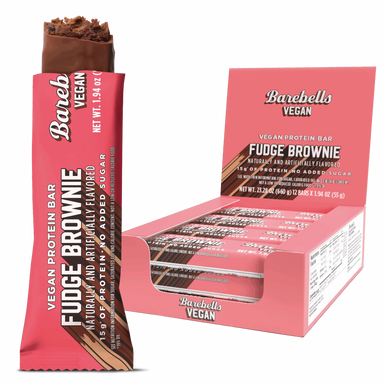 Barebells Barra de Proteina Vegana 12 Piezas fudge Brownie