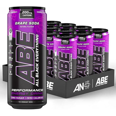 AN ABE Energy Drink + Performance 11.2 Oz 12 Pack Grape soda