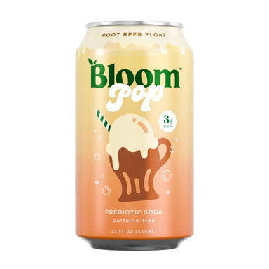 Bloom Nutrition Pop Prebiotic Soda 355ml 12 Pack Root Beer Float