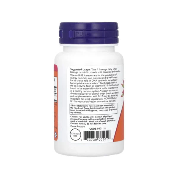 Now Foods Metil B-12 10.000 mcg 60 Caps Portada 2