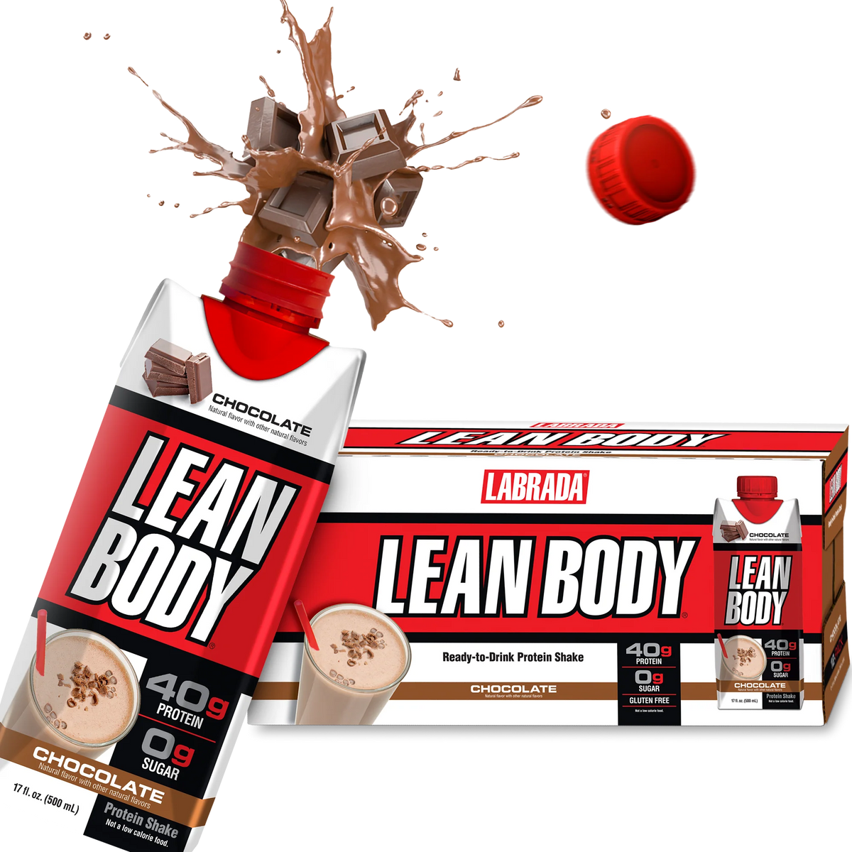Labrada Lean Body Proteina Shake 12 Pack Chocolate Portada