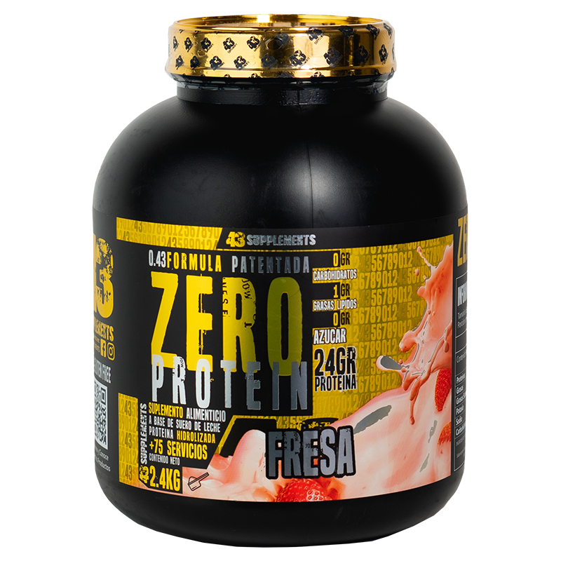 43 Supplements Proteina hidrolizada 2.4 kg 75 servicios fresa