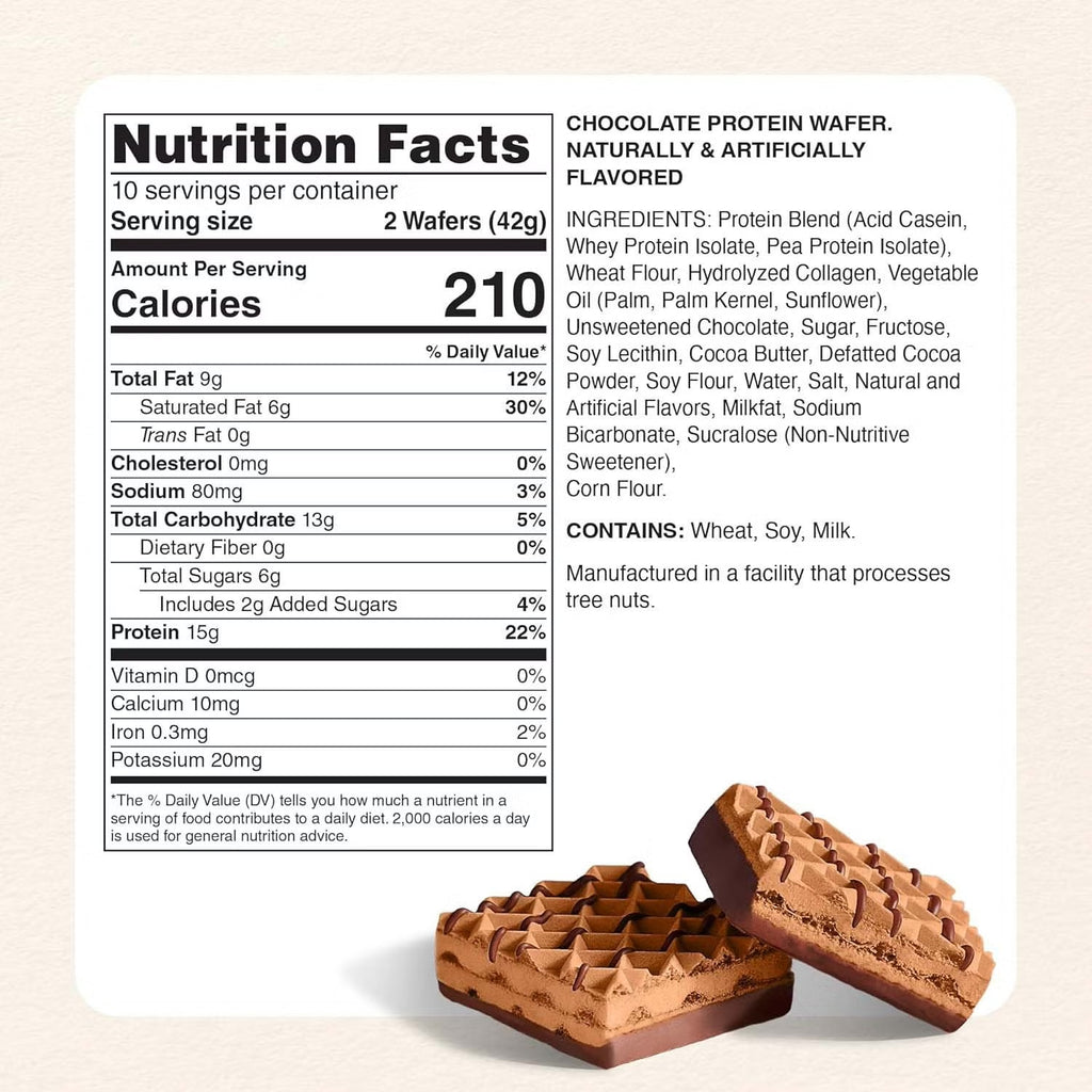 Myprotein Protein Wafer 10 Barras Informacion Nutricional