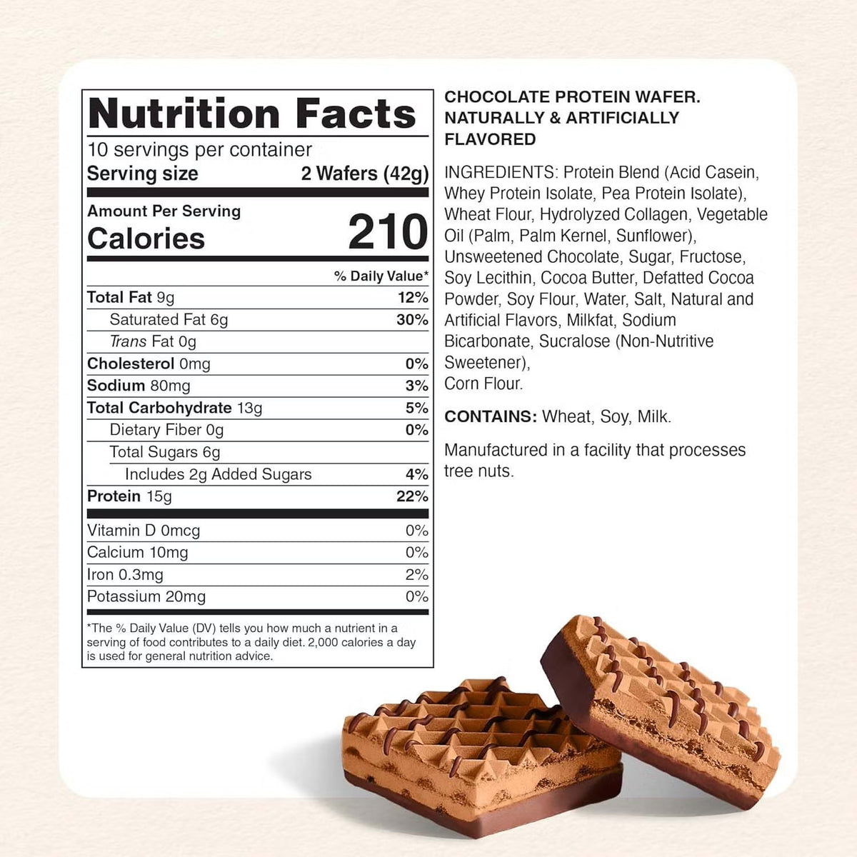 Myprotein Protein Wafer 10 Barras Informacion Nutricional