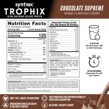 Syntrax Trophix Proteina 5 Libras 75 Servicios Informacion Nutricional