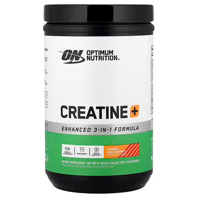 Optimum Nutrition Amped Pre Entreno 20 Servicios Optimum Nutrition Creatina+ 80 Serv 720 Gr Orange Passionfruit Portada