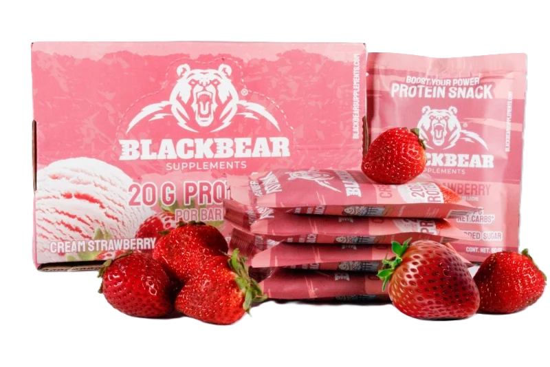 BlackBears Barras de Proteina 10pz Cream strawberry