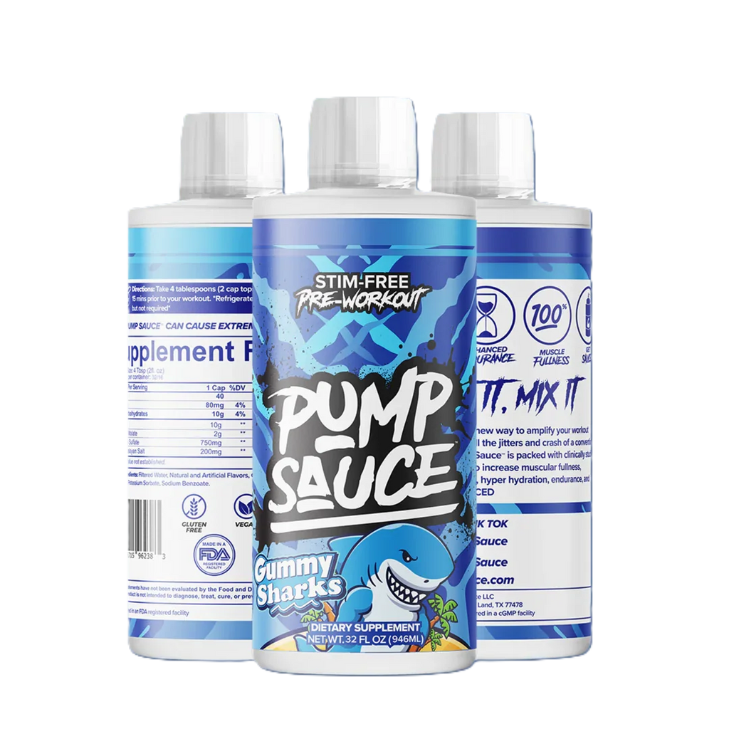 Pump Sauce Stim-Free Pre Entreno 32 servicios pink gummy sharks