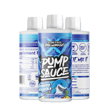 Pump Sauce Stim-Free Pre Entreno 32 servicios pink gummy sharks