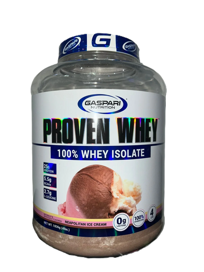 Gaspari Nutrition Proteina Proven Whey 100% Whey Isolate 4Lbs 54 Servs Sabor Napolitano