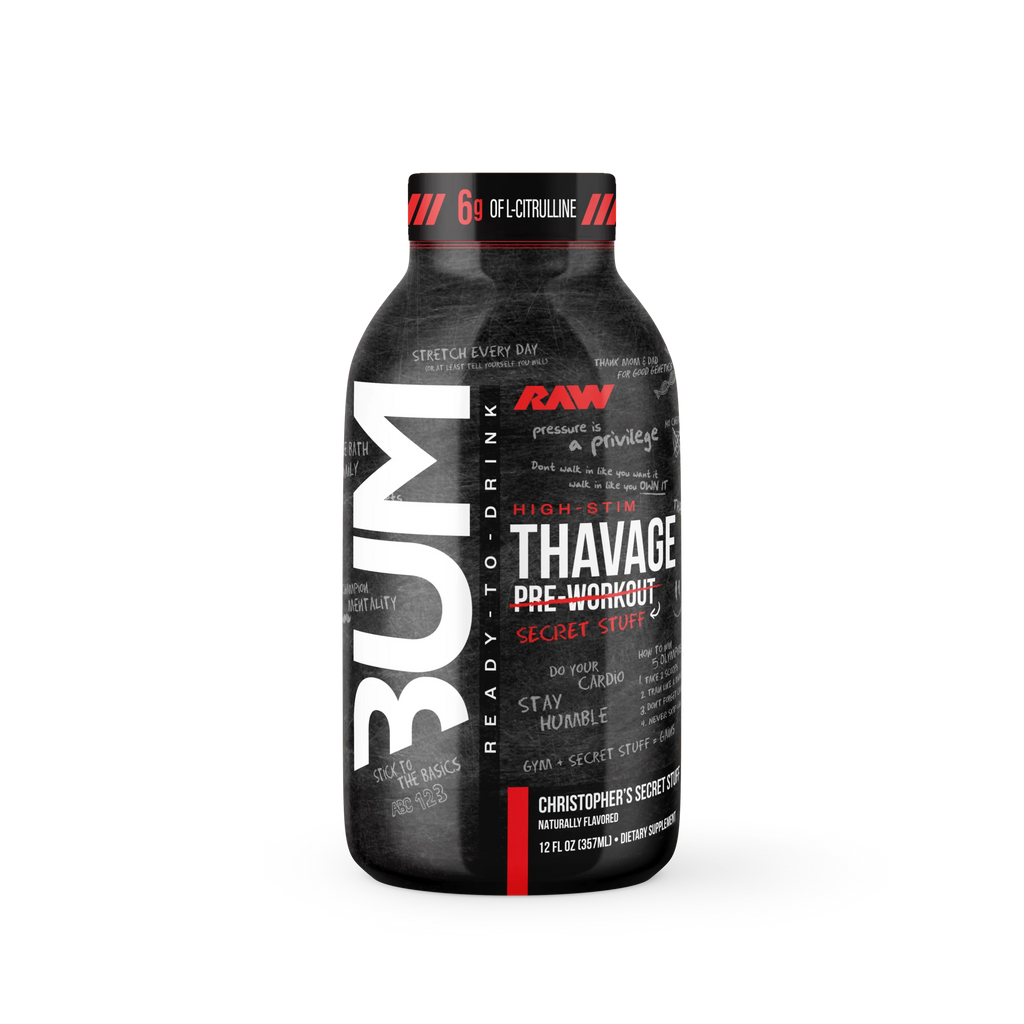 Raw Nutrition Thavage Drink Pre Entreno 12oz 12 Pack Christopher secret stuff
