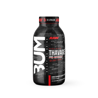 Raw Nutrition Thavage Drink Pre Entreno 12oz 12 Pack Christopher secret stuff