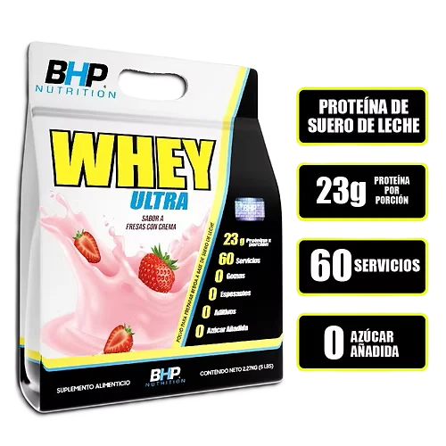 BHP Nutrition Proteina Whey Ultra 5Lbs fresa