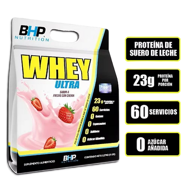 BHP Nutrition Proteina Whey Ultra 5Lbs fresa