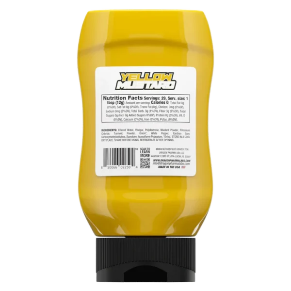 Dragon Pharma Dips Yellow Mustard 350 Gr Informacion nutricional