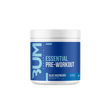 Raw Nutrition Bum Essentials Pre Entreno 30 Servicios Blue raspberry Portada