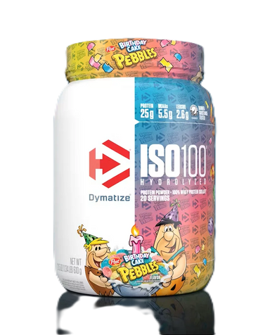 Dymatize Proteina Iso 100 1.4 Lbs 20 Servicios Birthday Cake Pebbles