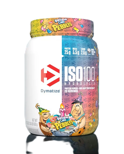 Dymatize Proteina Iso 100 1.4 Lbs 20 Servicios Birthday Cake Pebbles