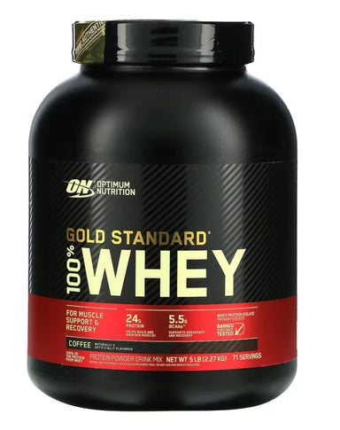 Optimum Nutrition Proteina Gold Standard 100% Whey 5 libras Cafe Expreso