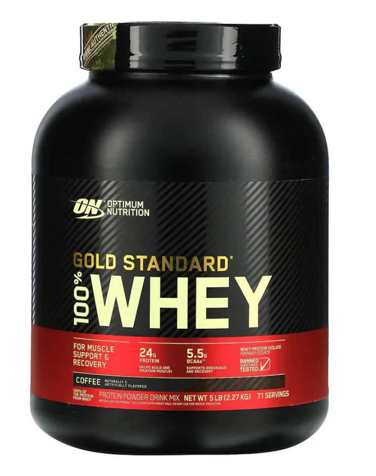 Optimum Nutrition Proteina Gold Standard 100% Whey 5 libras Cafe Expreso