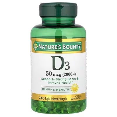 Nature's Bounty D3 50mcg (2000IU) 240 capsulas