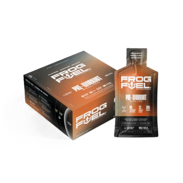 Frog Fuel Ultra Pre-Workout Shot Evolved Caffeine Free 24 shots Mixed Berry Portada 2